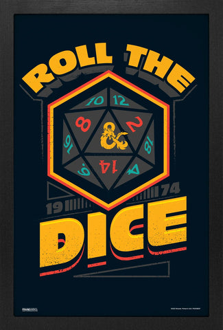 Dungeons and Dragons 11x17 Framed Print: Roll the Dice