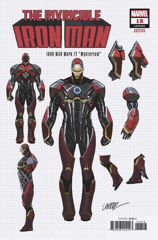 Invincible Iron Man #18 Pepe Larraz Design 1:10 Variant [Fhx]