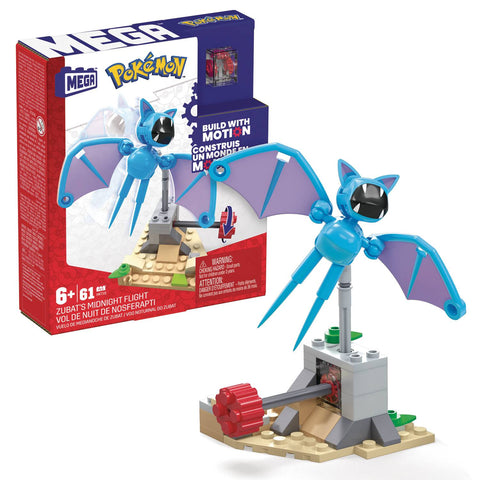 Mega Construx Pokemon Zubat's Midnight Flight Set Case