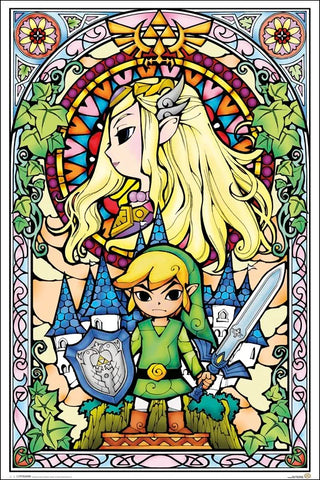 Poster: Legend of Zelda - Stained Glass
