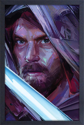 Star Wars 11x17 Framed Print: Brushed Obi-Wan Kenobi