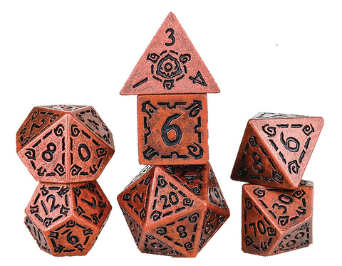 Role Playing Game Dice Set Illusory Metal Copper