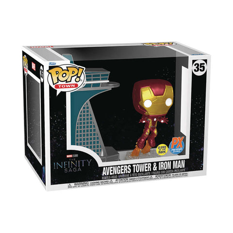 POP Town: Avengers 2 - Avengers Tower wiyh Iron Man (Glow-in-the-Dark) Previews Exclusive Vinyl Figure