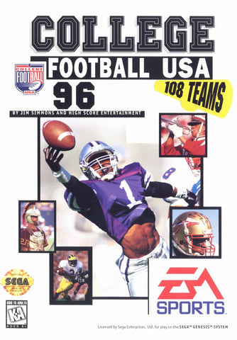 Bill Walsh College Football USA 96 - Genesis