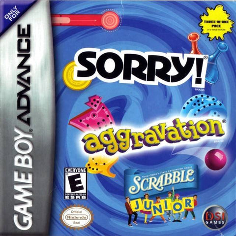 Aggravation /Scrabble Junior/Sorry - Gameboy Advance