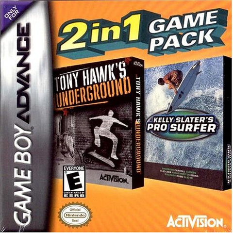 Tony Hawk's Underground/Kelly Slater Pro Surfer - Gameboy Advance