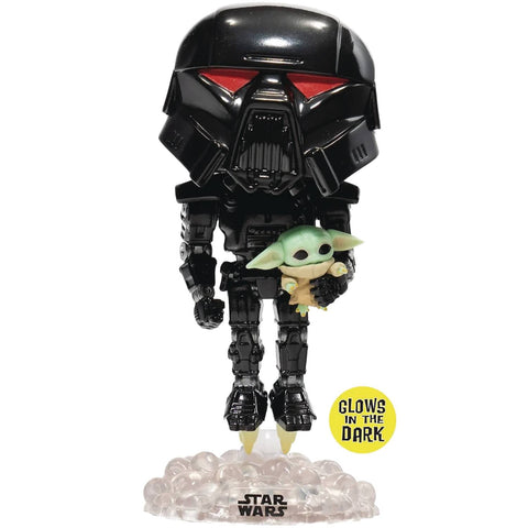POP Star Wars: Dark Trooper with Grogu (Glow-in-the-Dark)