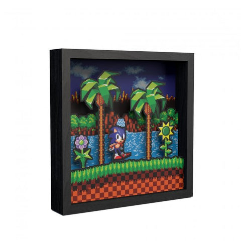Pixel Frame - Sonic: Idle Pose (9"x9")