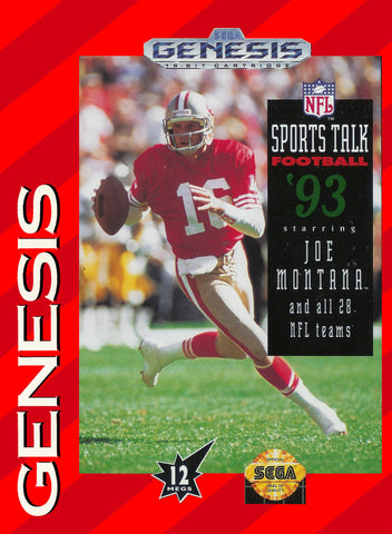 NFL Sports Talk Football '93 Starring Joe Montana - Genesis